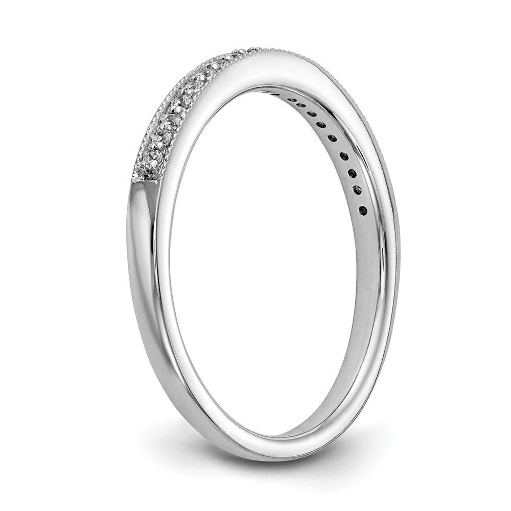 0.12ct. CZ Solid Real 14K White Gold Wedding Wedding Band Ring