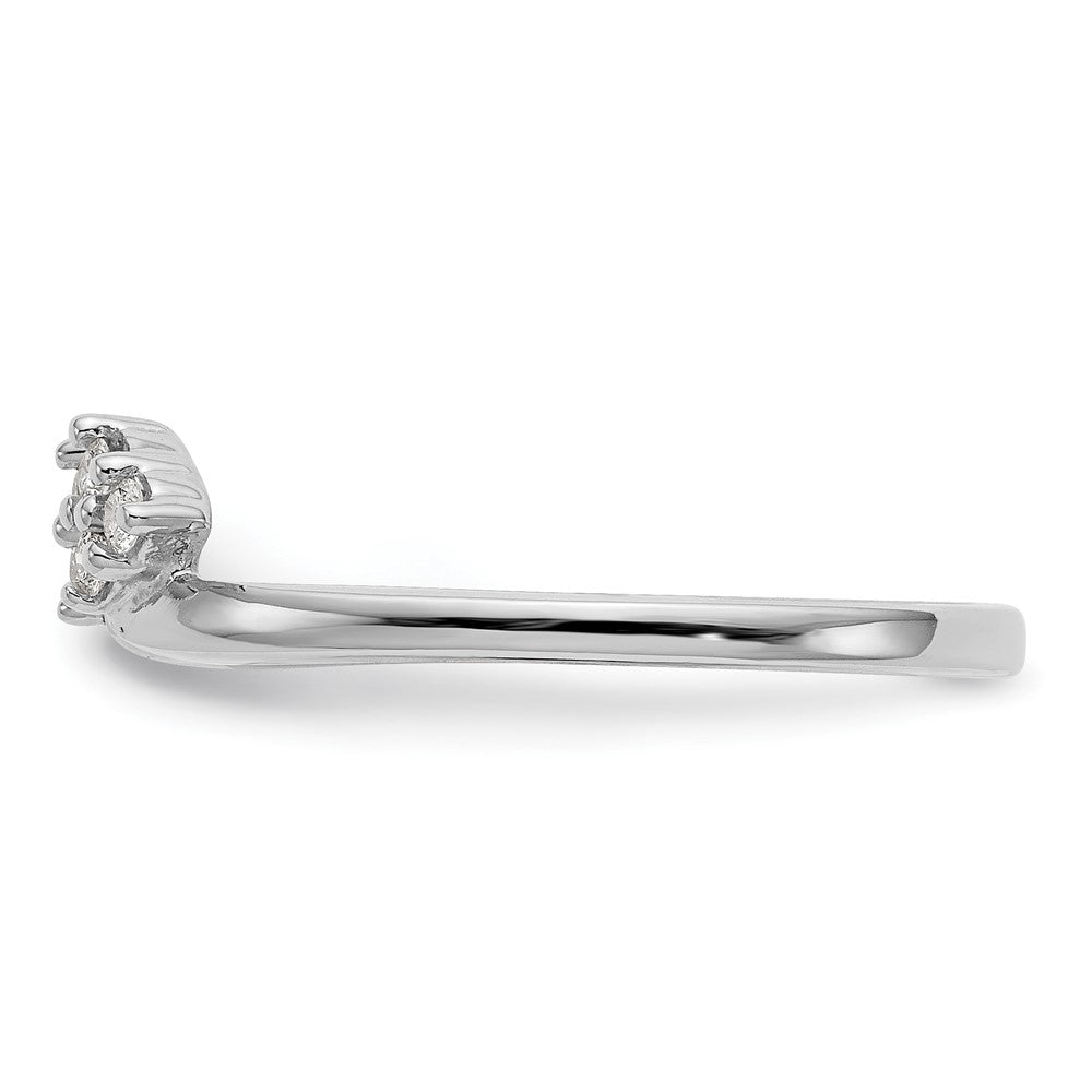 0.10ct. CZ Solid Real 14K White Gold WrapRing