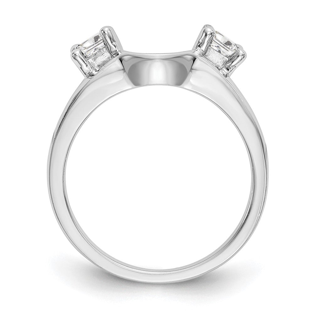 0.34ct. CZ Solid Real 14K White Gold WrapRing