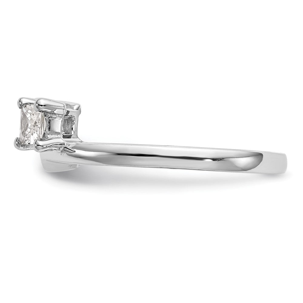 0.34ct. CZ Solid Real 14K White Gold WrapRing