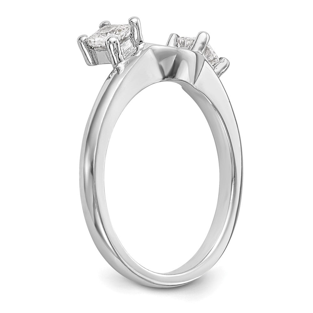 0.34ct. CZ Solid Real 14K White Gold WrapRing