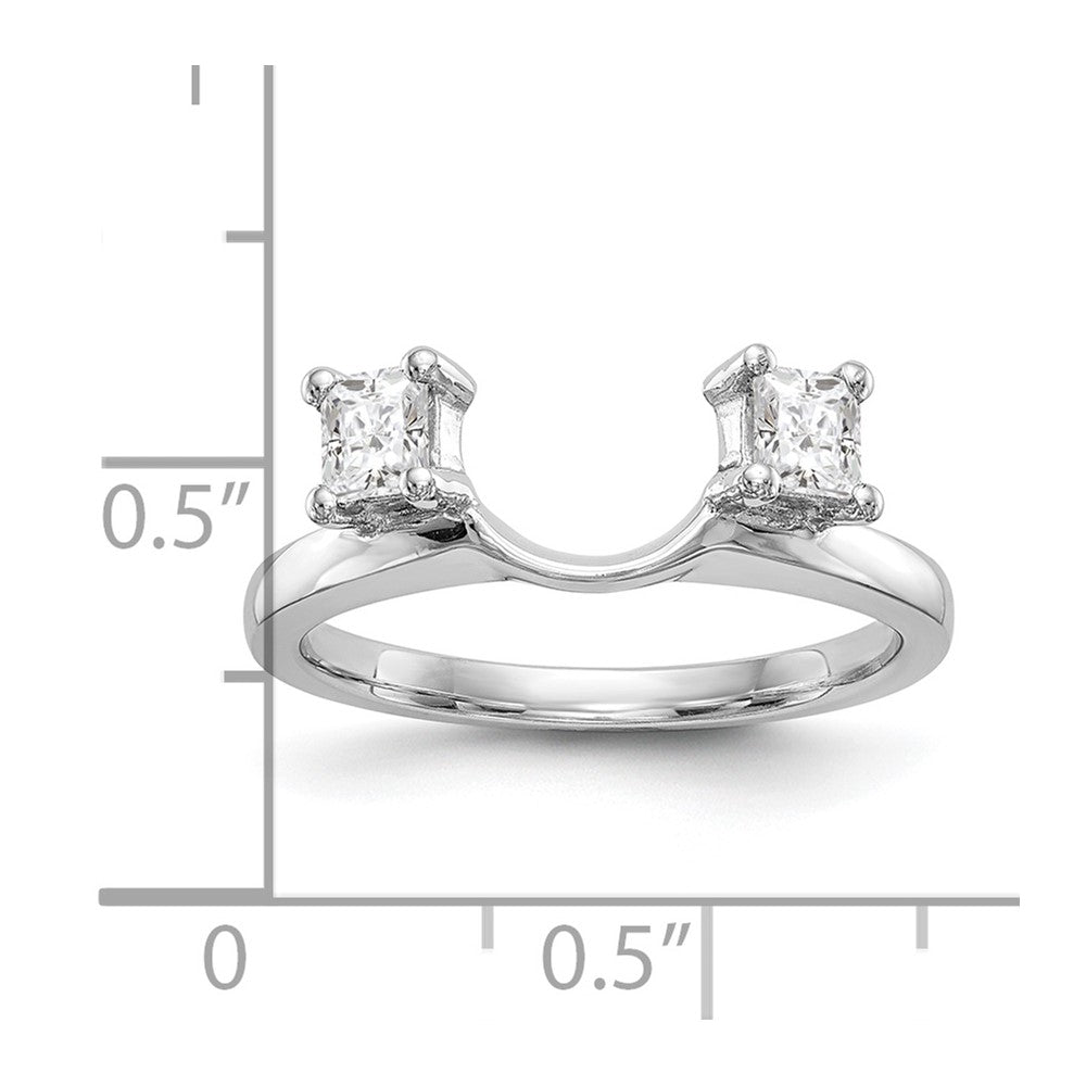 0.34ct. CZ Solid Real 14K White Gold WrapRing