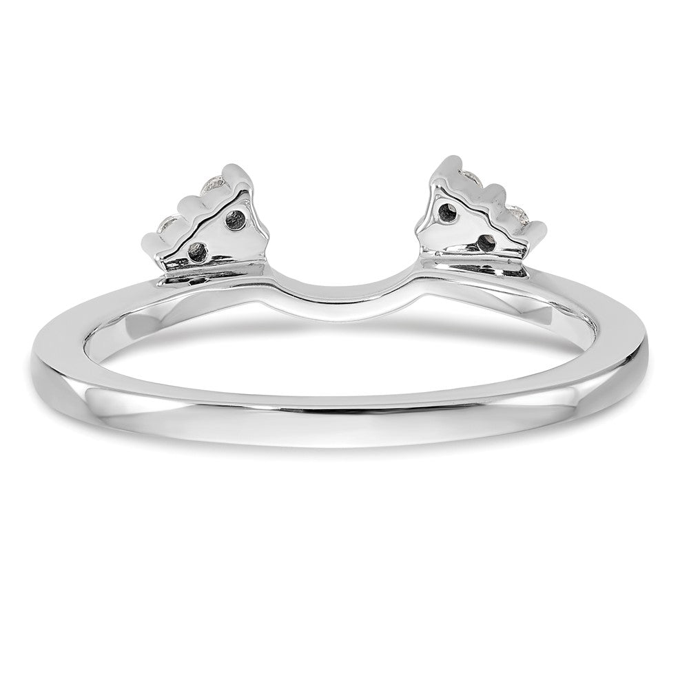 0.12ct. CZ Solid Real 14K White Gold WrapRing