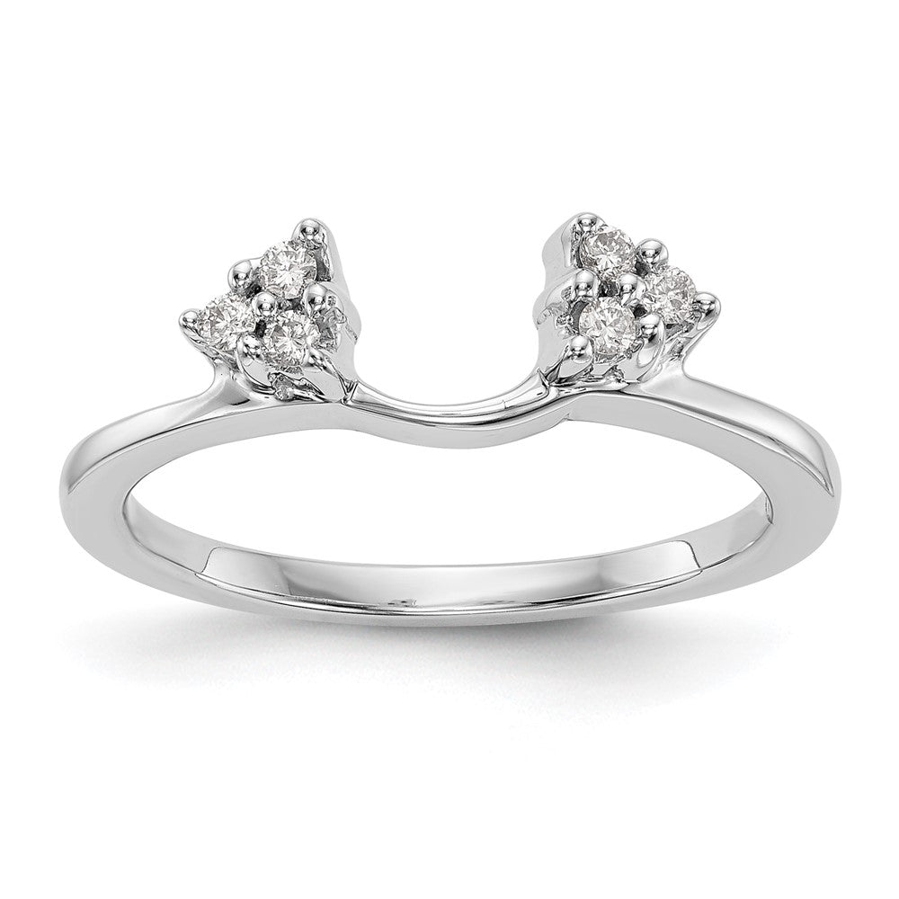 0.12ct. CZ Solid Real 14K White Gold WrapRing