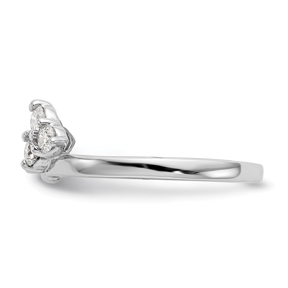 0.39ct. CZ Solid Real 14K White Gold WrapRing