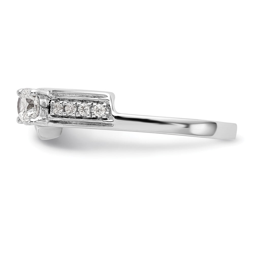 14K White Gold Real Diamond Wrap