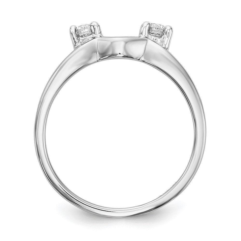 0.25ct. CZ Solid Real 14K White Gold WrapRing