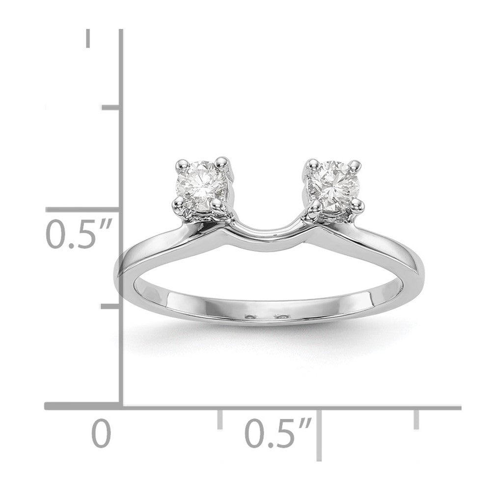 0.25ct. CZ Solid Real 14K White Gold WrapRing