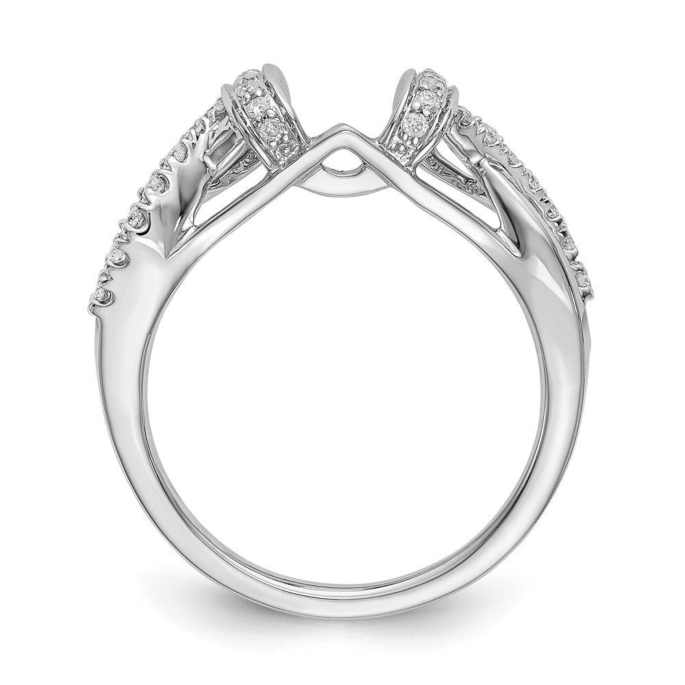 14K White Gold Real Diamond Wrap