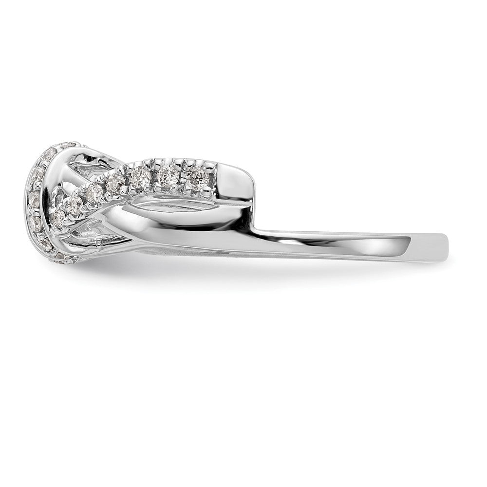 0.23ct. CZ Solid Real 14K White Gold WrapRing