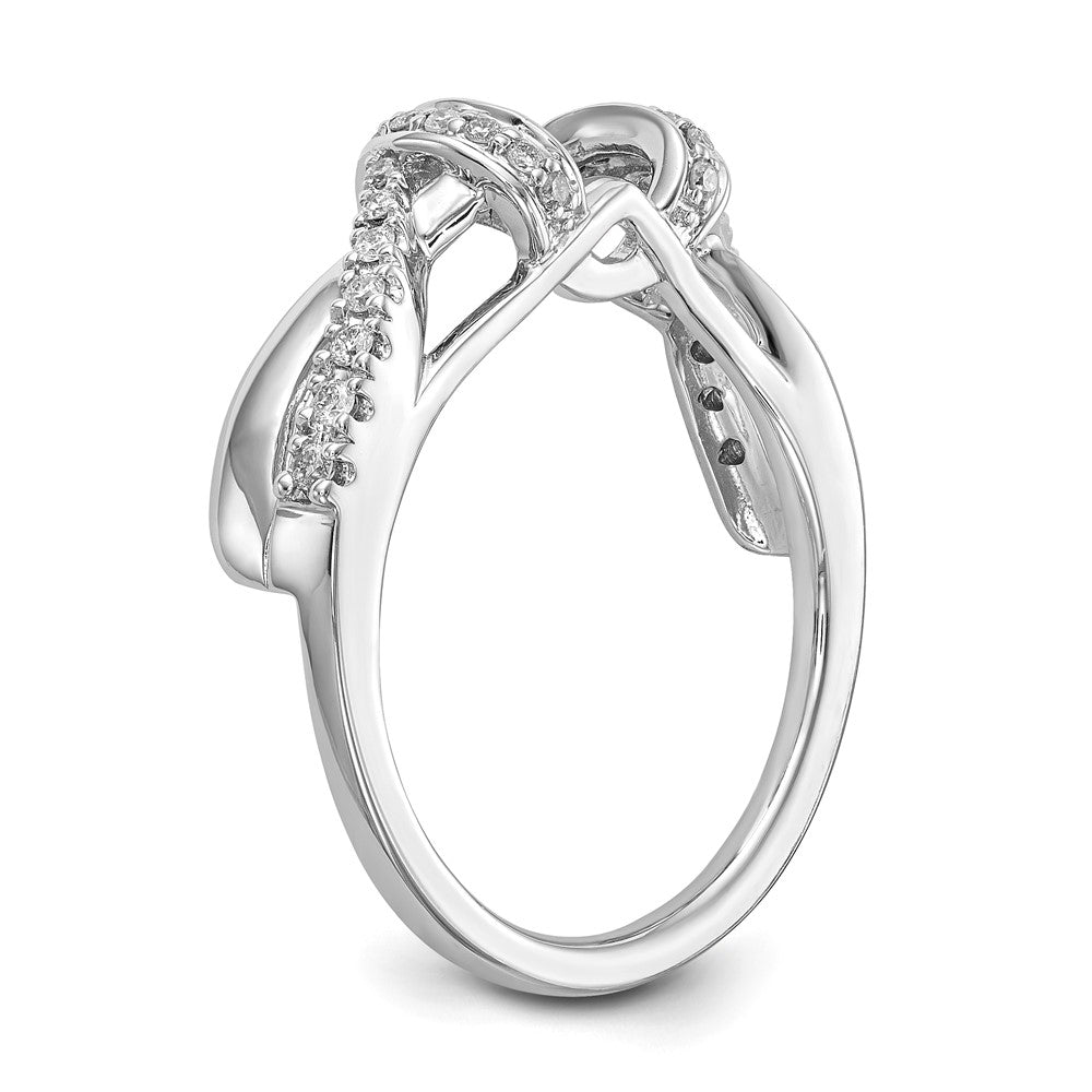 0.23ct. CZ Solid Real 14K White Gold WrapRing