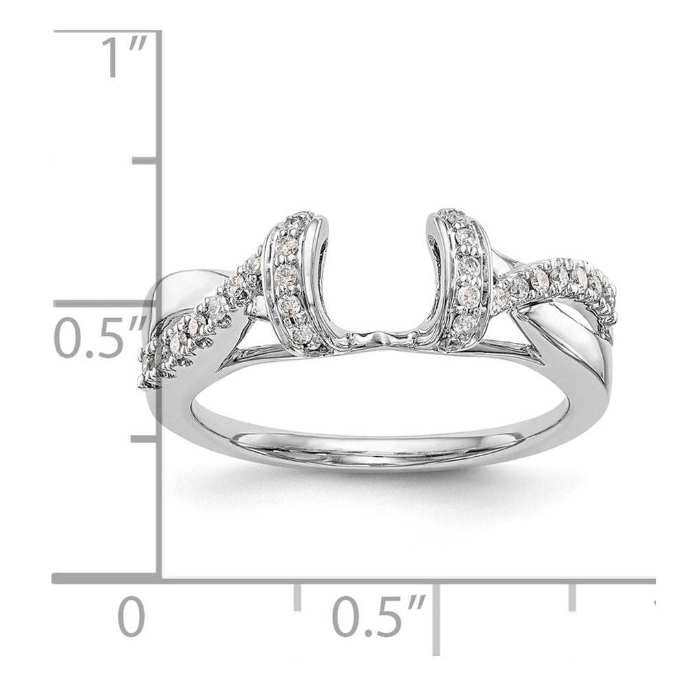 0.23ct. CZ Solid Real 14K White Gold WrapRing