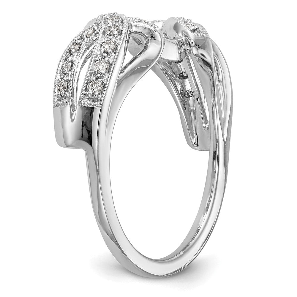 14K White Gold Real Diamond Wrap