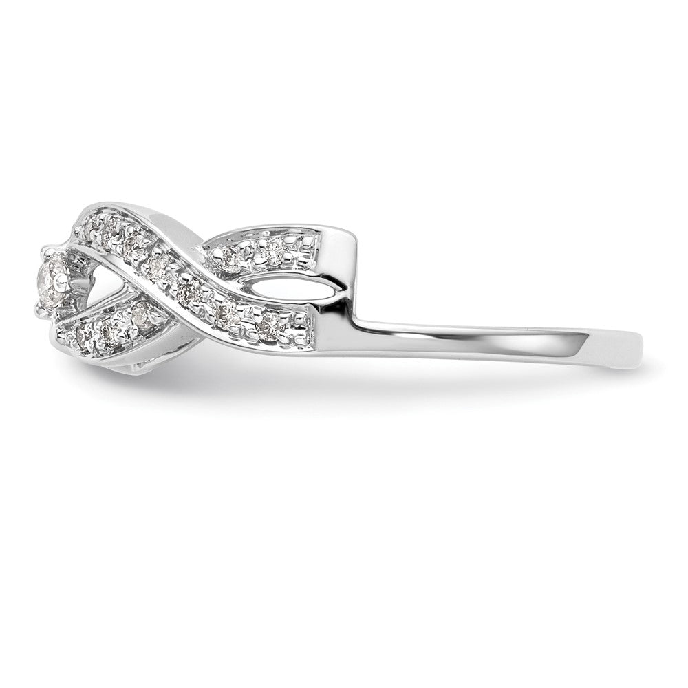 14K White Gold Real Diamond Wrap