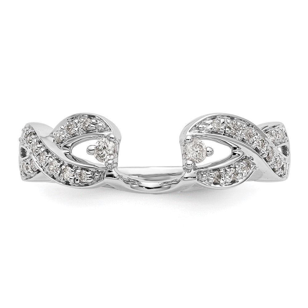 14K White Gold Real Diamond Wrap