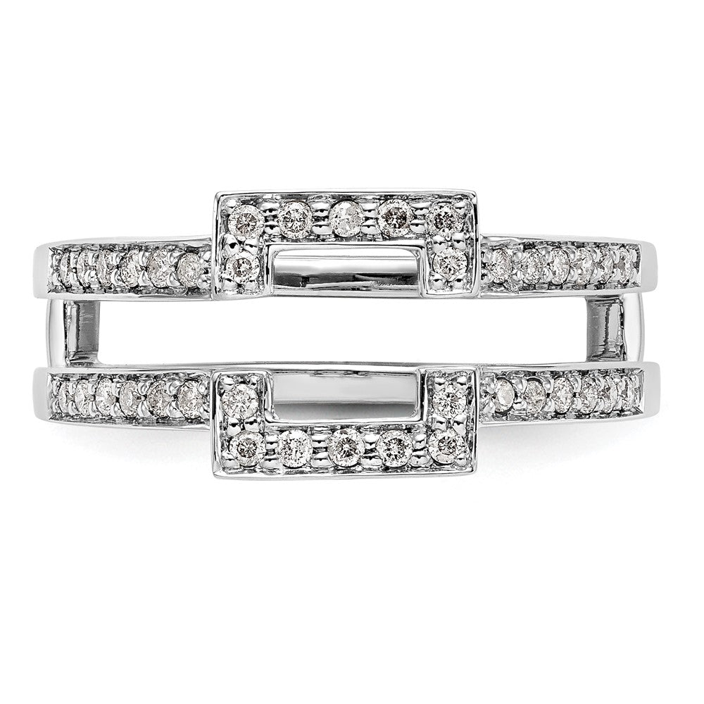 14K White Gold Real Diamond Guard