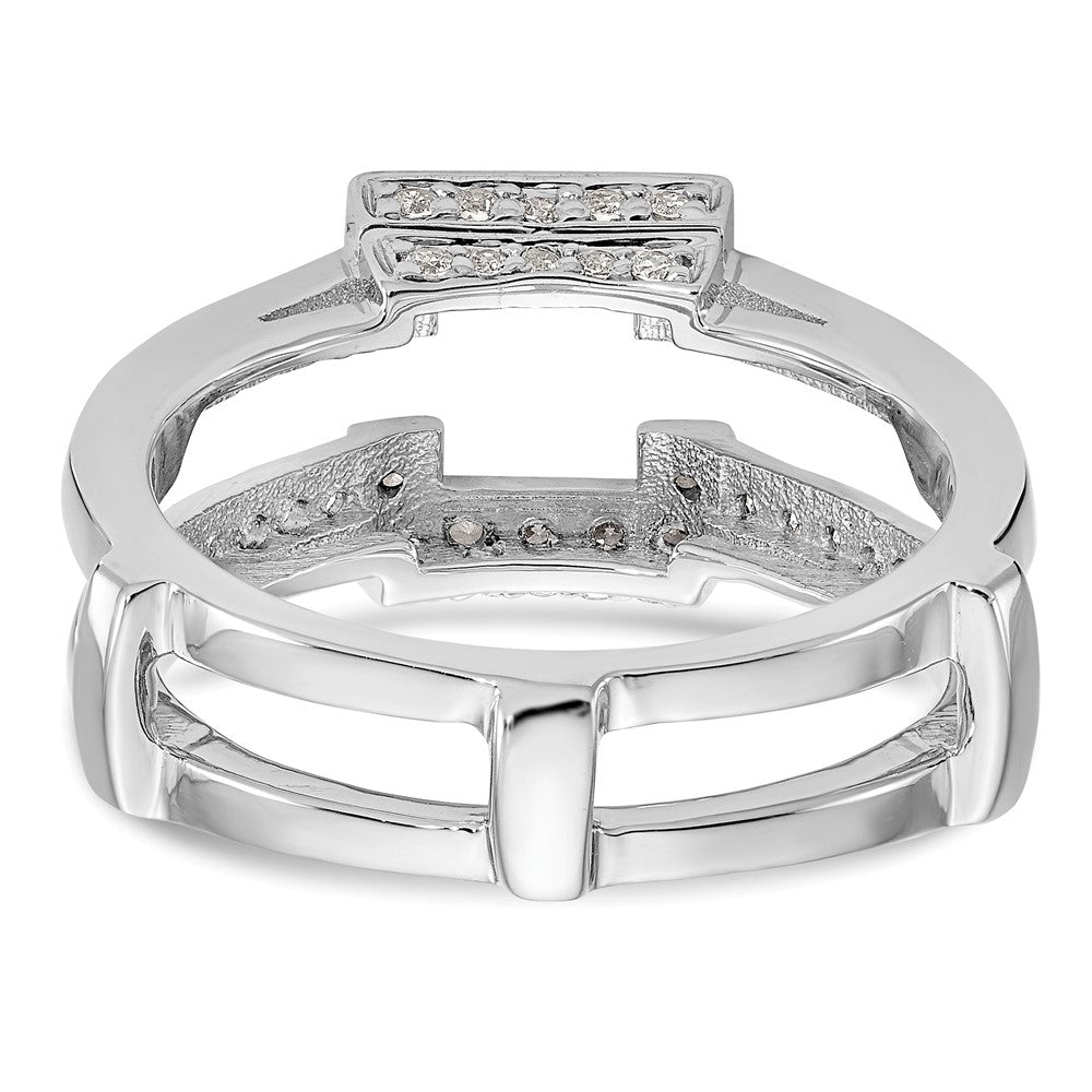 14K White Gold Real Diamond Guard