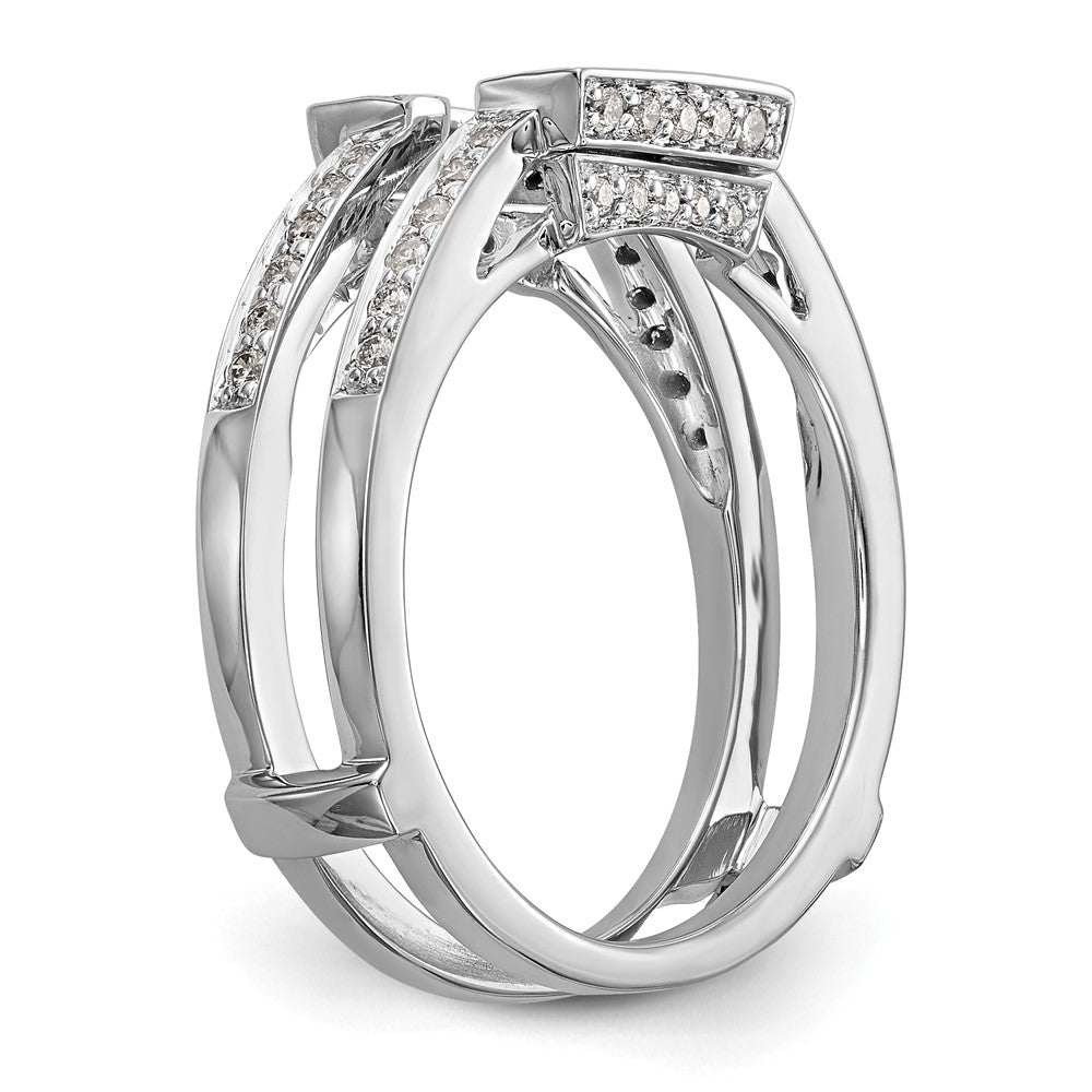 14K White Gold Real Diamond Guard