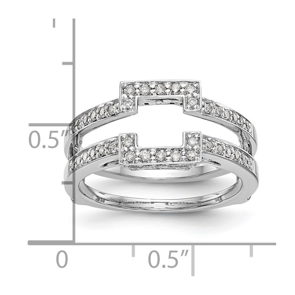 14K White Gold Real Diamond Guard