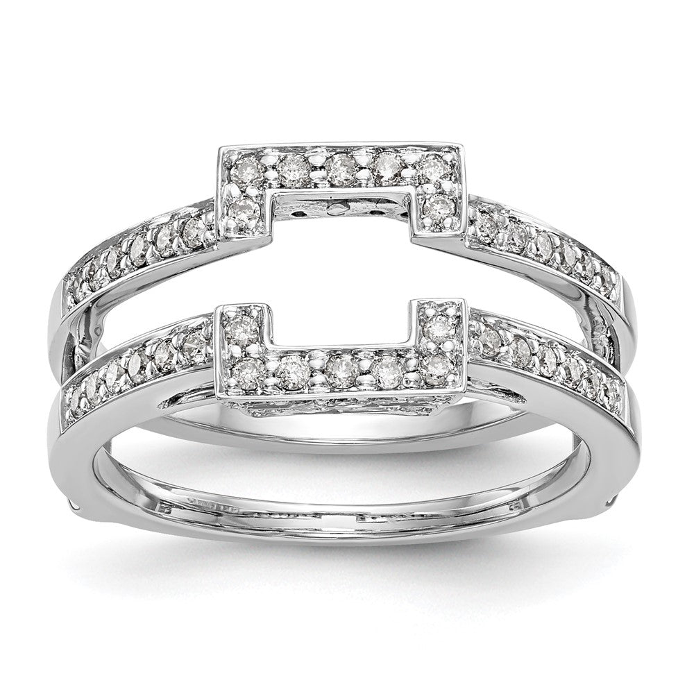 14K White Gold Real Diamond Guard