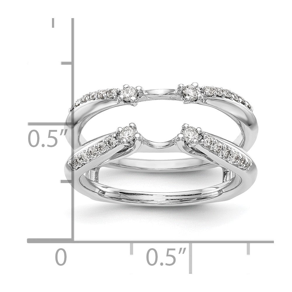 14K White Gold Real Diamond Guard