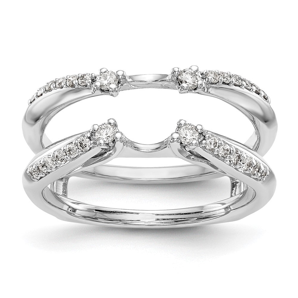 14K White Gold Real Diamond Guard