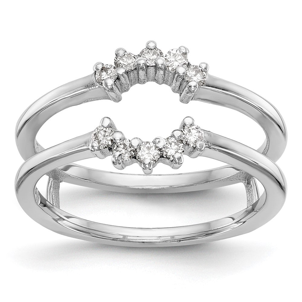 14K White Gold Real Diamond Guard