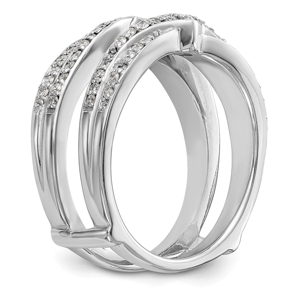 14K White Gold Real Diamond Guard