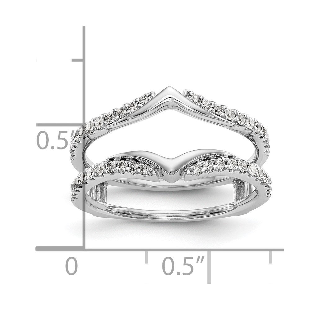 14K White Gold Real Diamond Guard