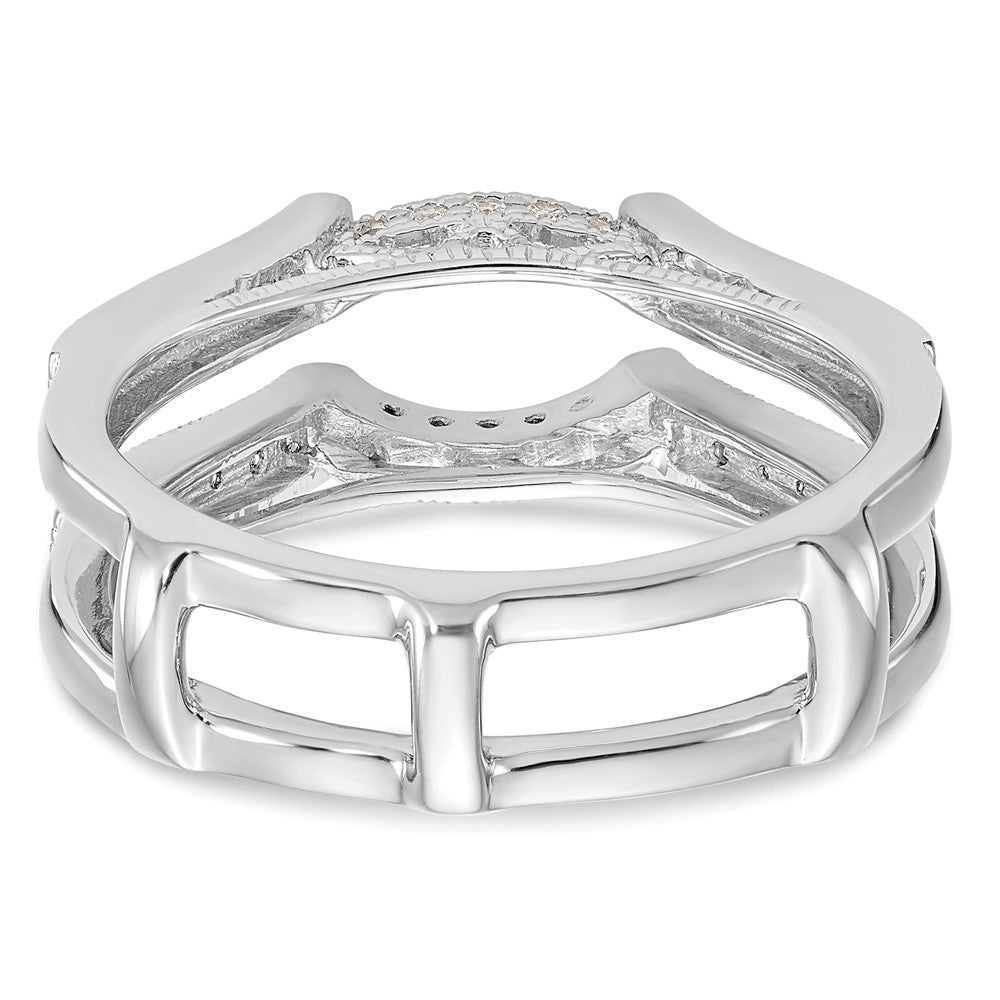 14K White Gold Real Diamond Guard