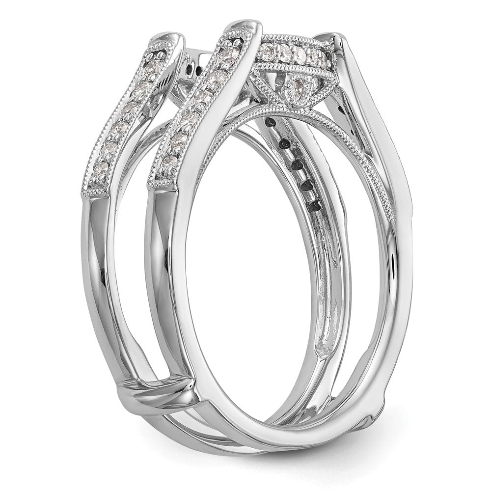 14K White Gold Real Diamond Guard