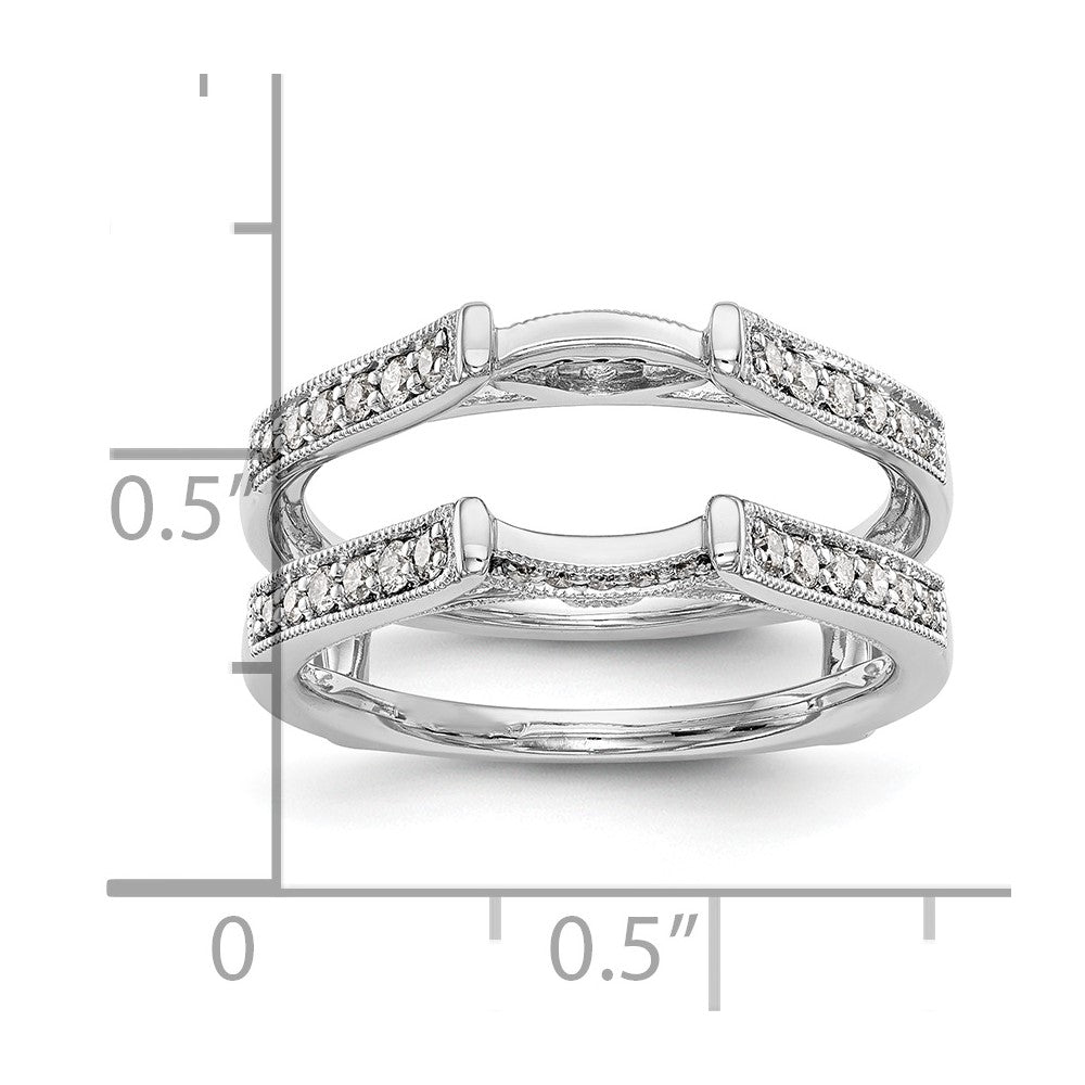 14K White Gold Real Diamond Guard