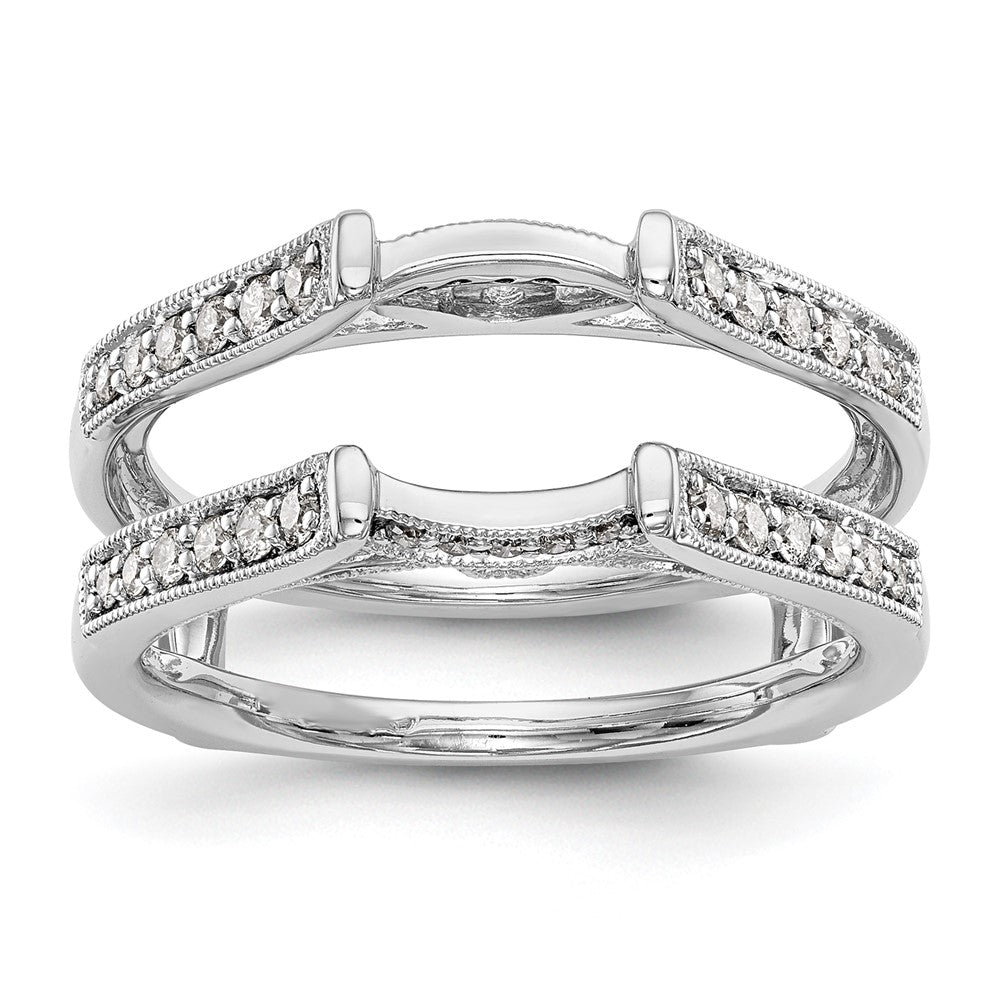 14K White Gold Real Diamond Guard