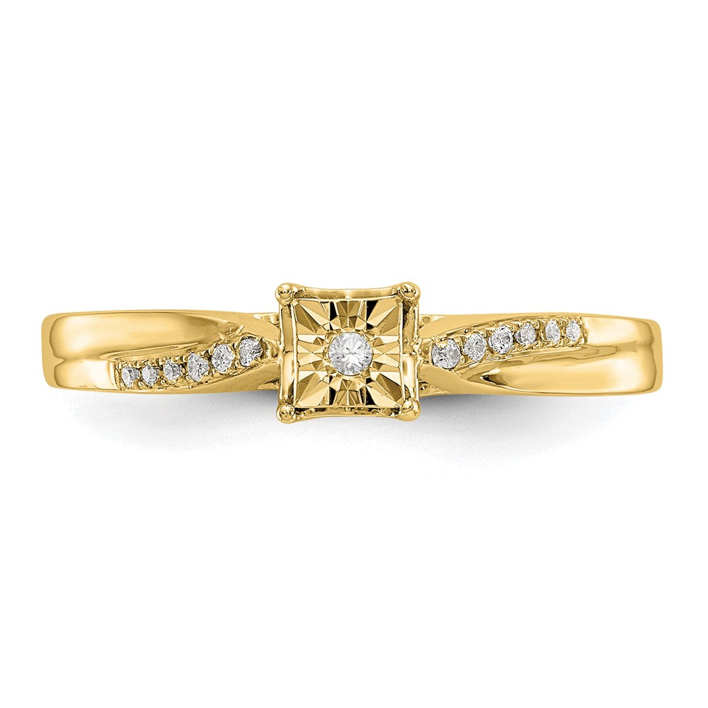 14K Yellow Gold Complete Real Diamond Engagement Ring