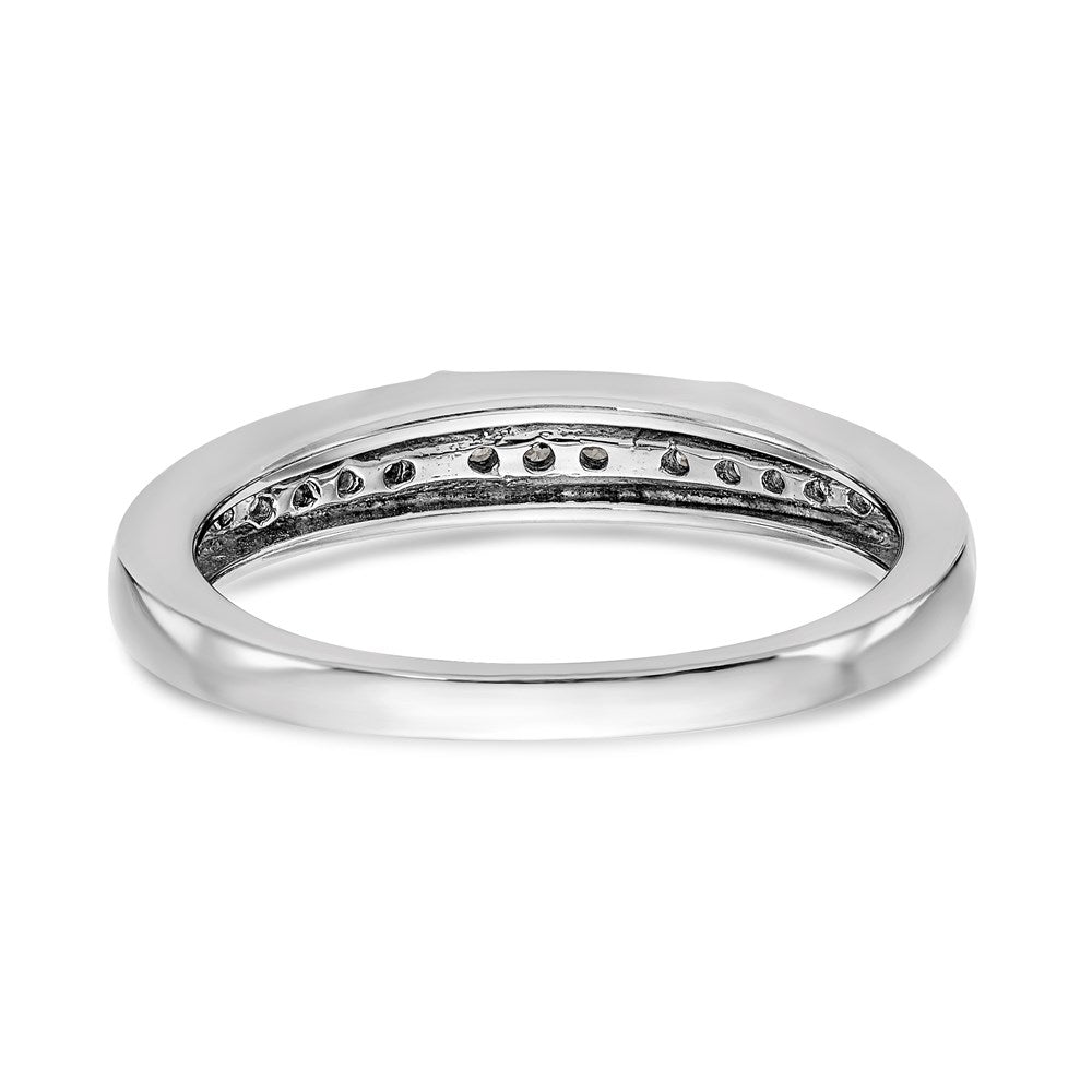 14K White Gold Complete Real Diamond Trio Men's Wedding Band