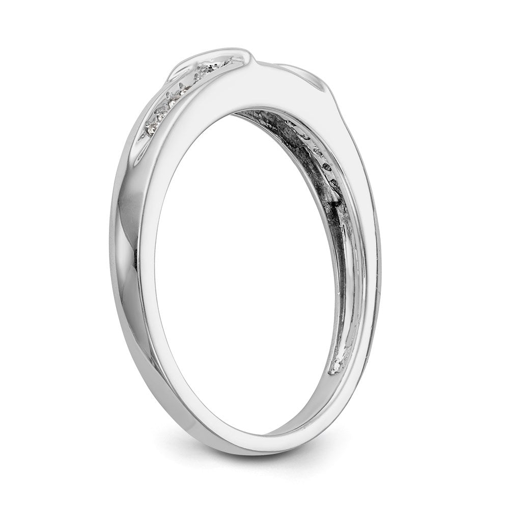 14K White Gold Complete Real Diamond Trio Men's Wedding Band