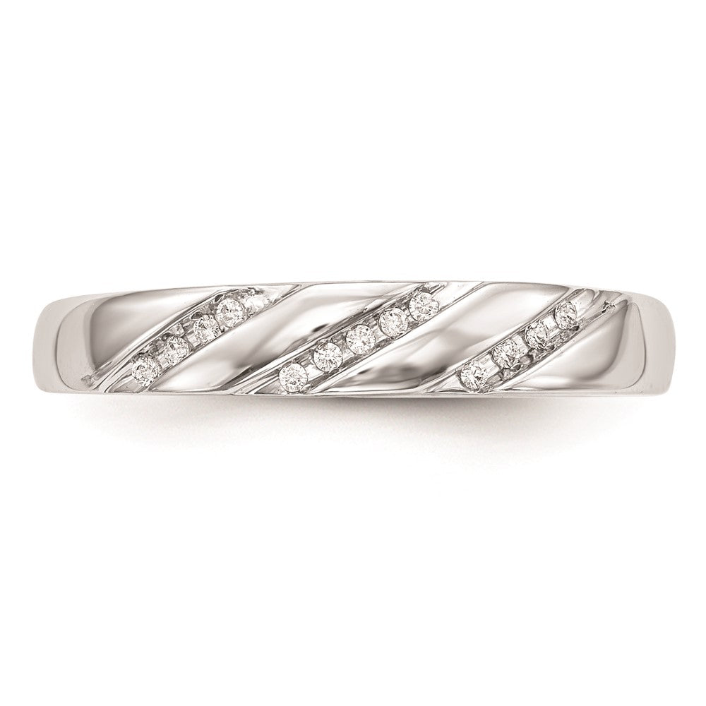 14K White Gold Complete Real Diamond Trio Ladies Wedding Band