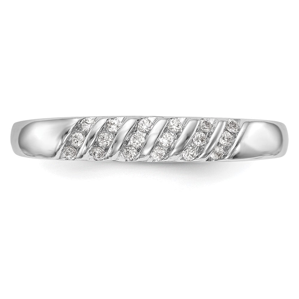 14K White Gold Complete Real Diamond Trio Men's Wedding Band