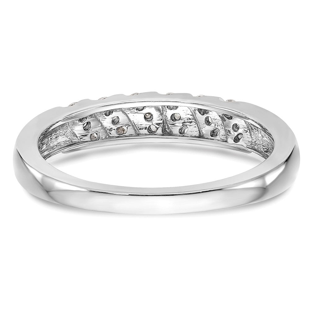 14K White Gold Complete Real Diamond Trio Ladies Wedding Band