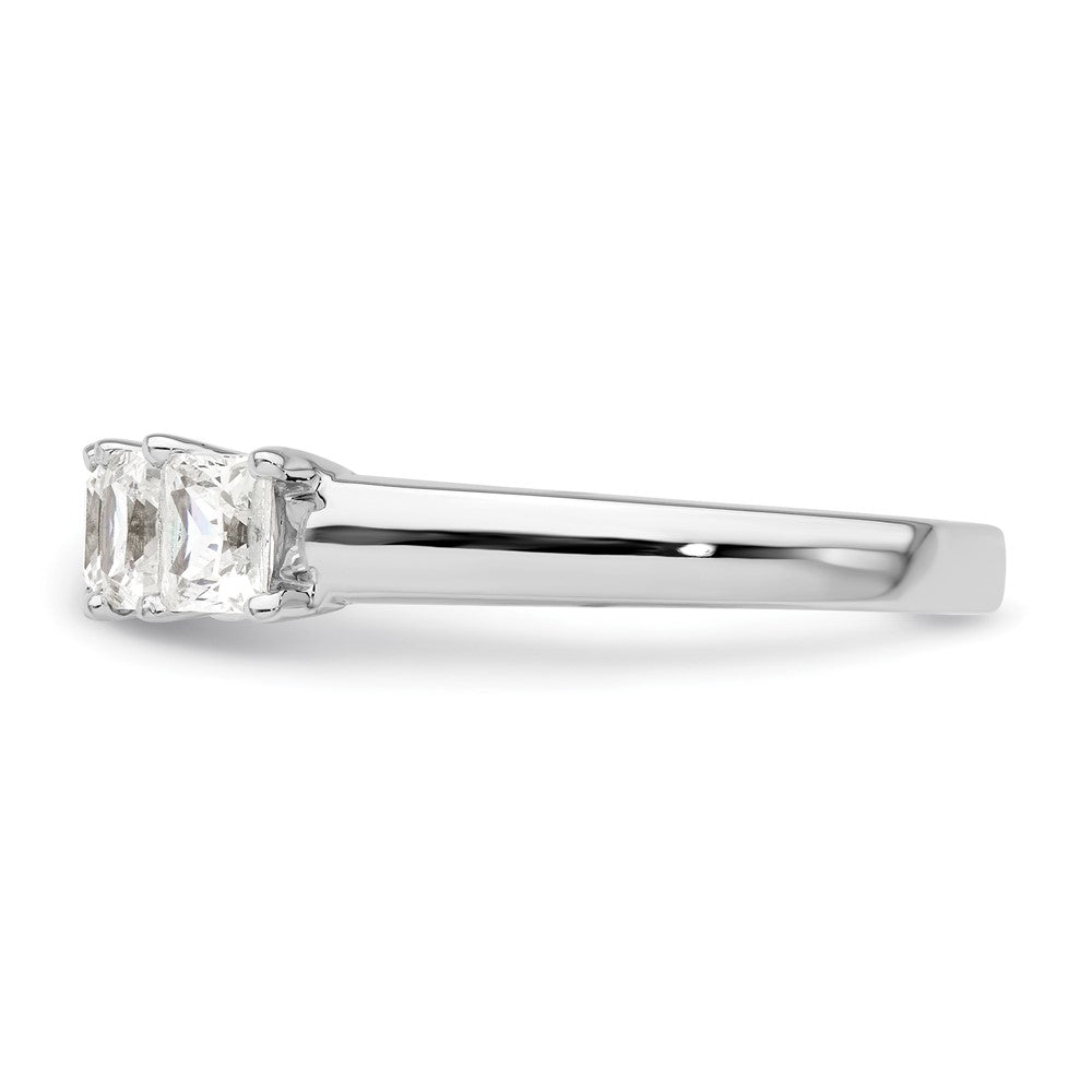 14K White Gold 5-Stone Real Diamond Band