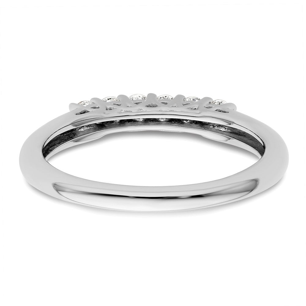 14K White Gold 6-Stone Real Diamond Band