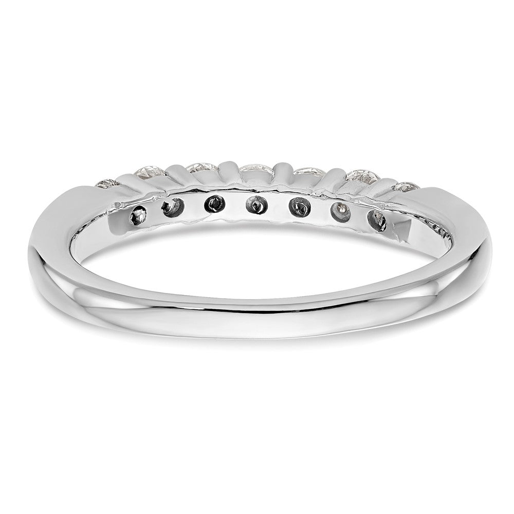 14K White Gold 7-Stone Real Diamond Band