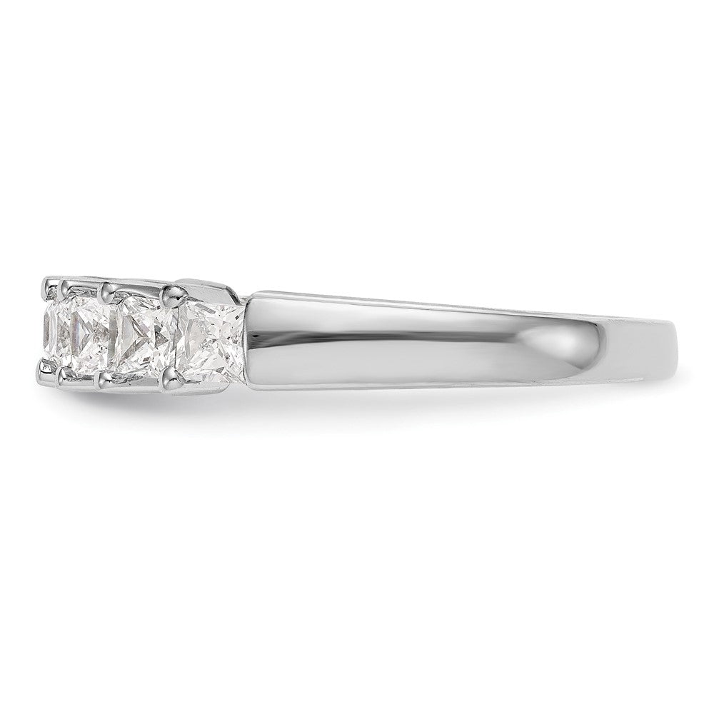 14K White Gold 9-Stone Real Diamond Band