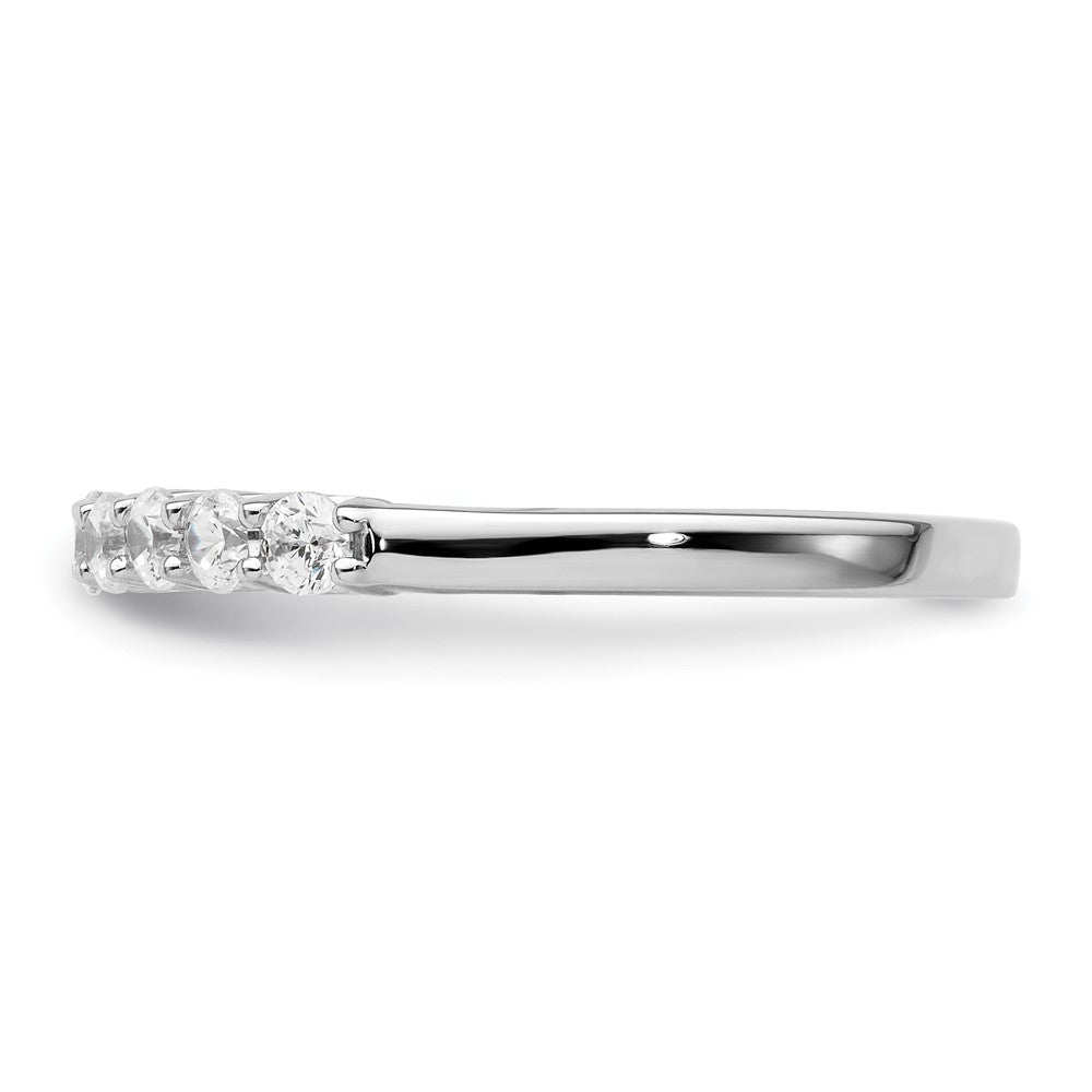 14K White Gold 9-Stone Real Diamond Band