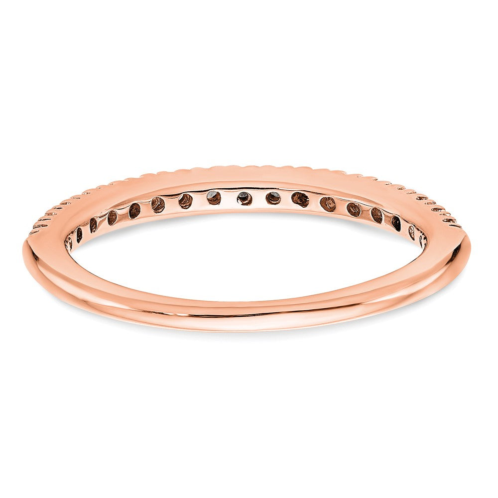 14K Rose Gold Real Diamond Band