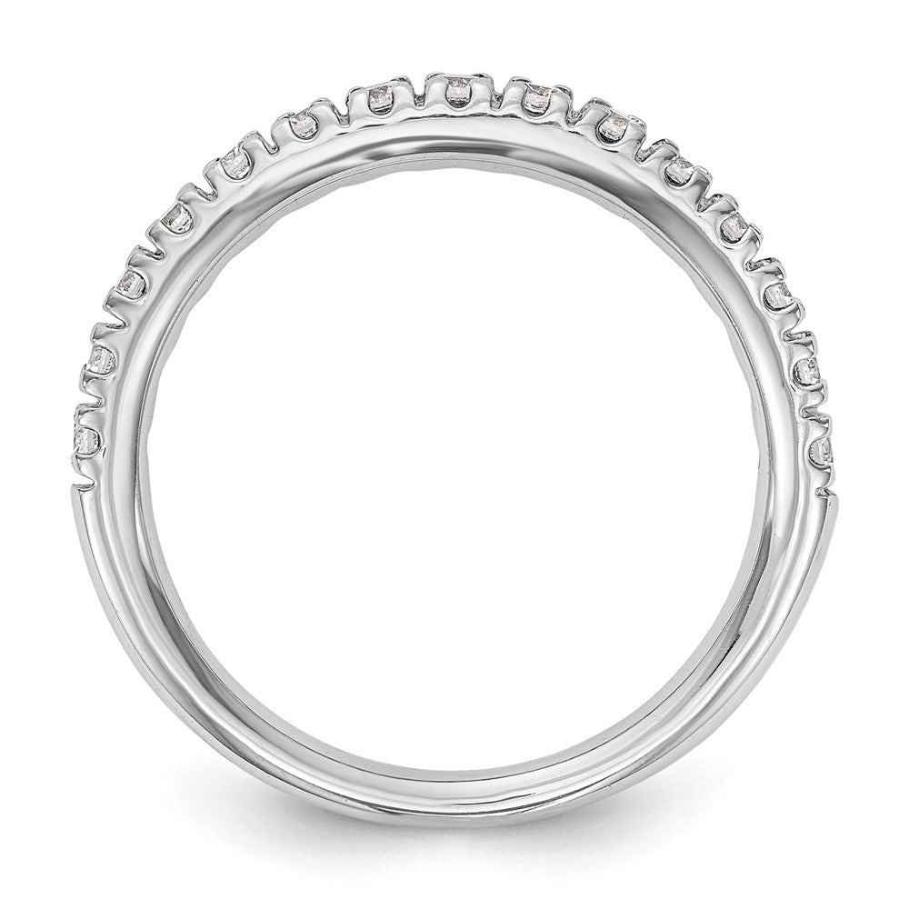 14K White Gold Real Diamond Band