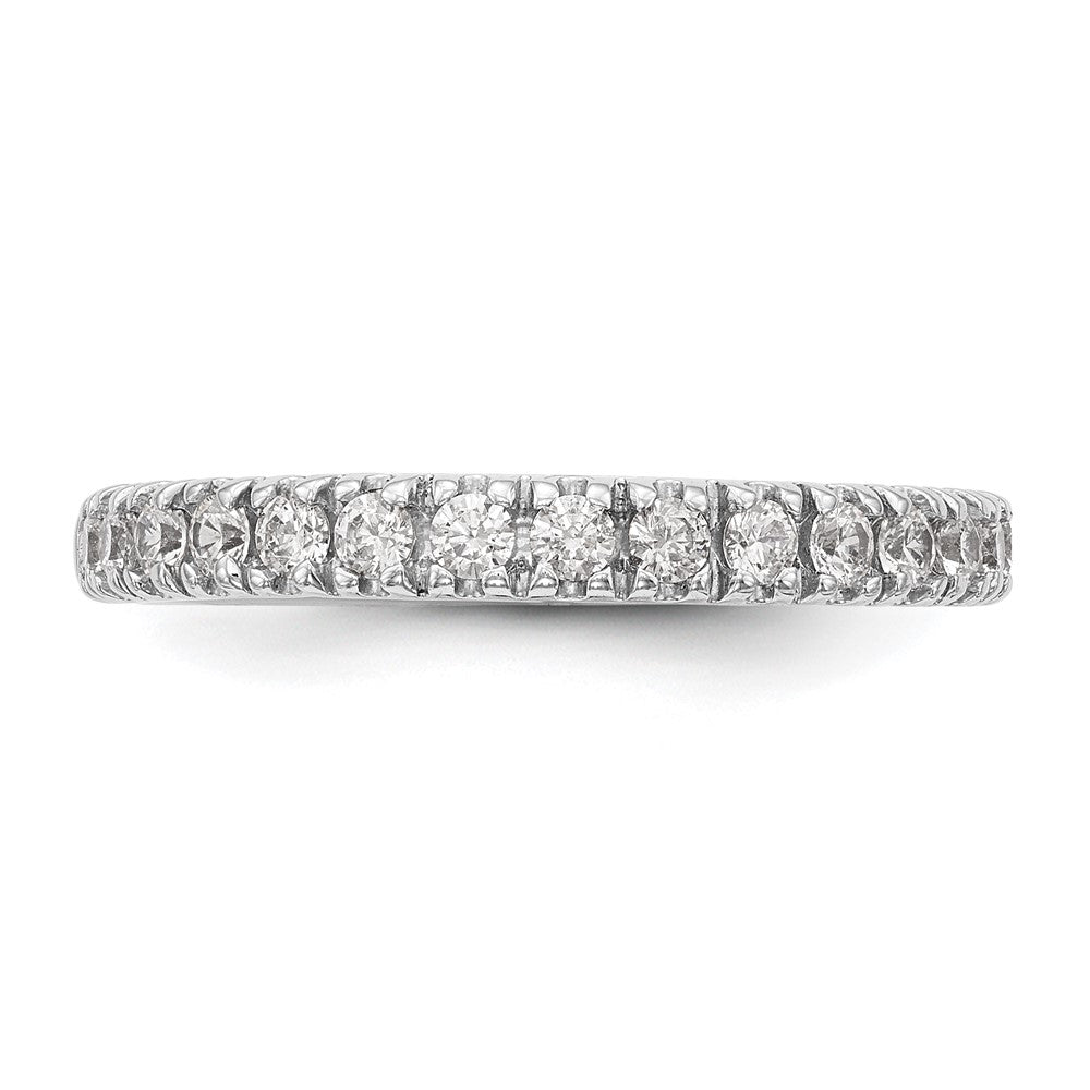 14K White Gold Real Diamond Band