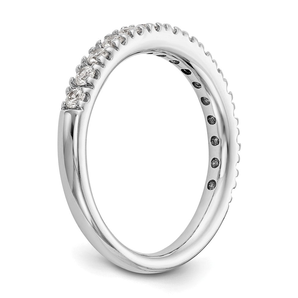 14K White Gold Real Diamond Band