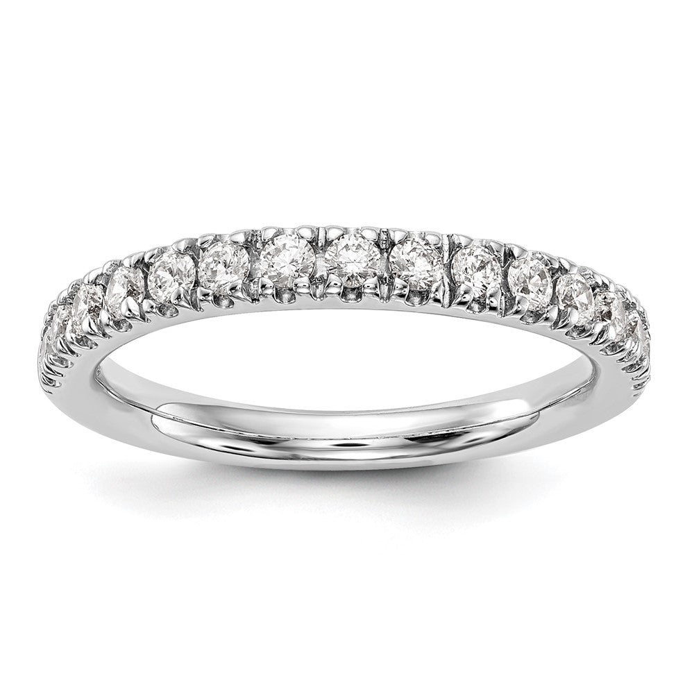 14K White Gold Real Diamond Band