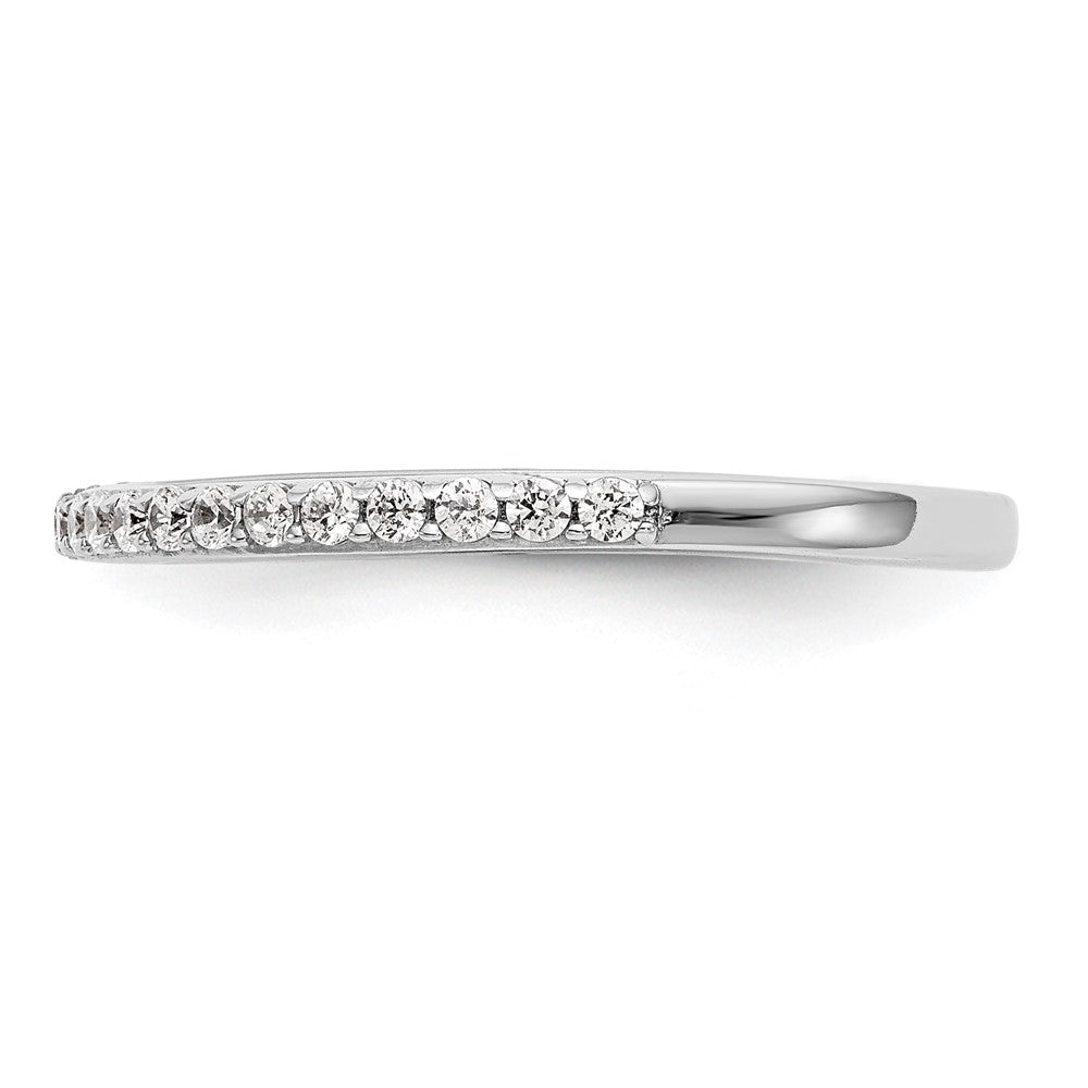 14K White Gold Real Diamond Band